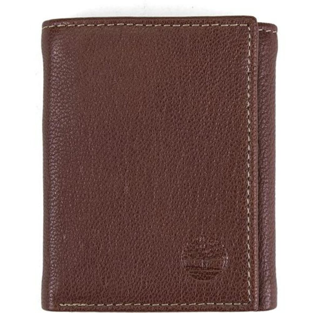 Genuine Leather Trifold Wallet RFID Blocking for Men